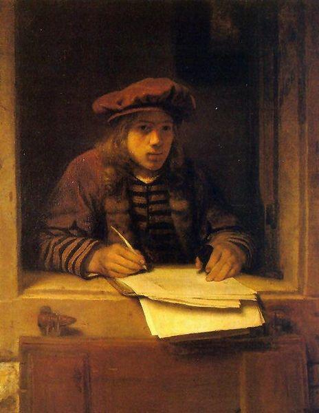 Samuel van hoogstraten Self portrait